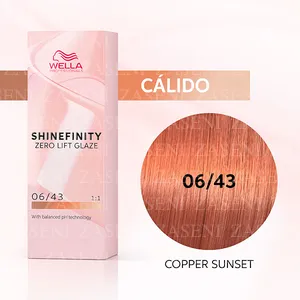 WELLA SHINEFINITY 06/43 RUBIO OSCURO COBRIZO DORADO 60ML