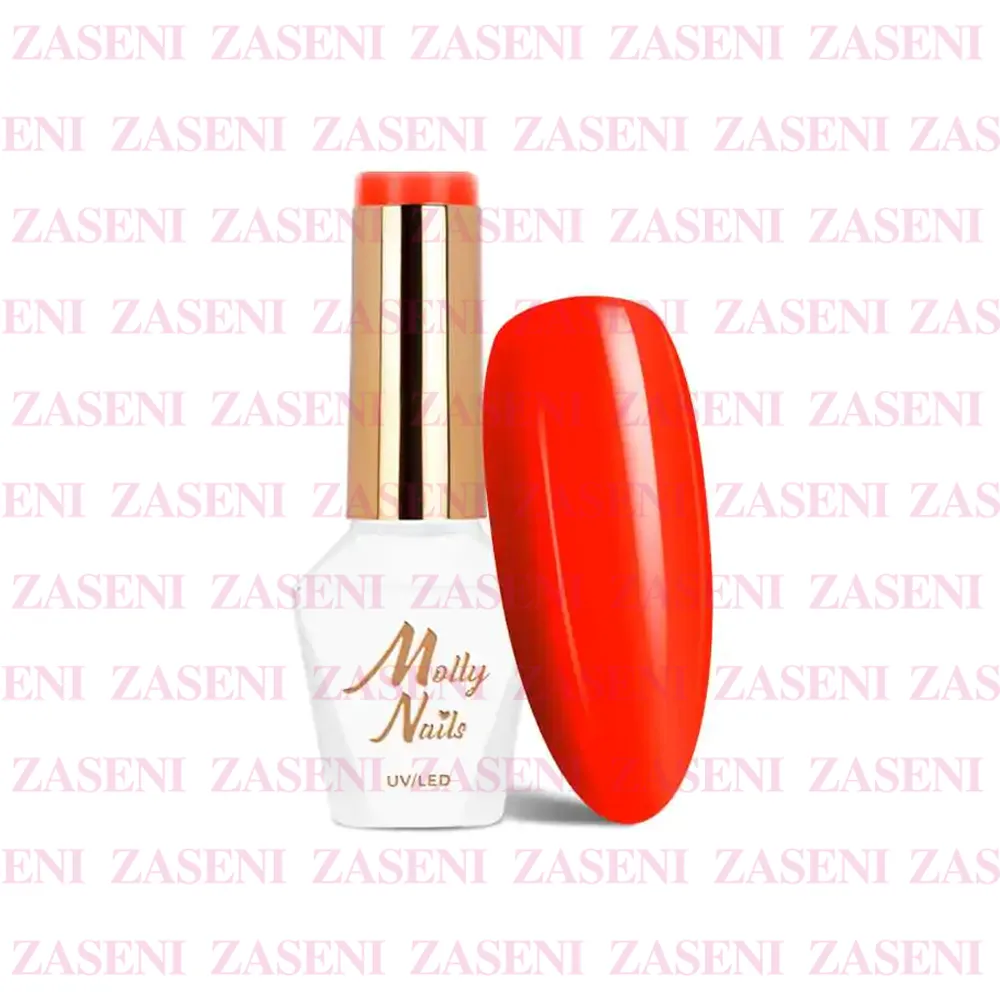 MOLLY LAC ESMALTE SEMIPERMANENTE HEMA FREE NEONS Nº 73 NEONS DARK ORANGE 8ML