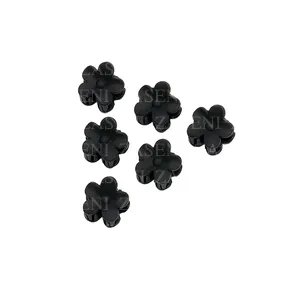 J&E MINI PINZAS PELO FLOR MATE NEGRAS 6UDS