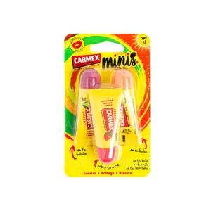 CARMEX PACK BÁLSAMOS LABIALES MINIS 3 UDS