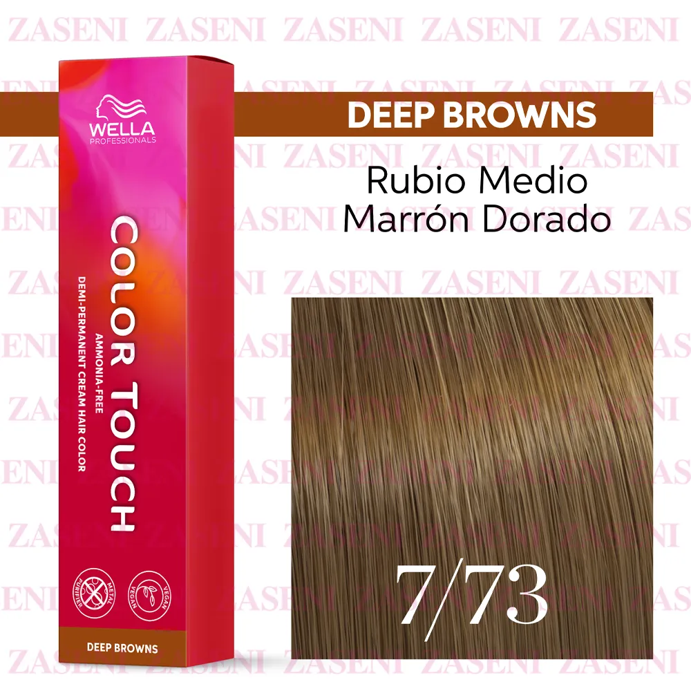 WELLA TINTE COLOR TOUCH DEEP BROWNS 7/73 RUBIO MEDIO MARRÓN DORADO 60ML