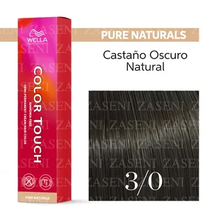 WELLA TINTE COLOR TOUCH PURE NATURALS 3/0 CASTAÑO OSCURO 60ML