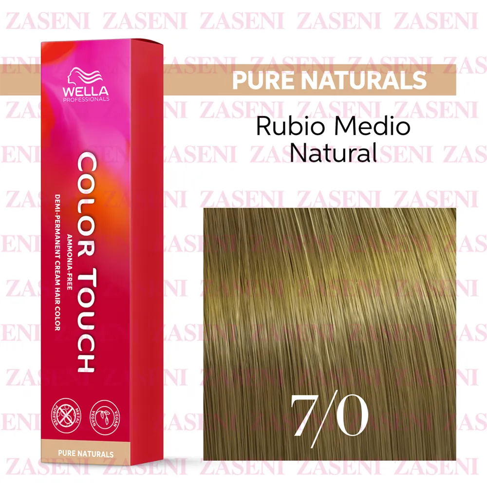 WELLA TINTE COLOR TOUCH PURE NATURALS 7/0 RUBIO MEDIO 60ML