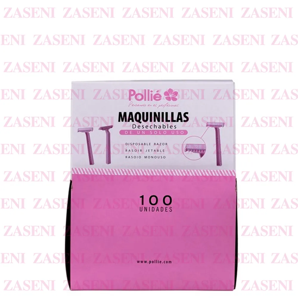 POLLIÉ MAQUINILLAS DESECHABLES ROSAS 100UDS