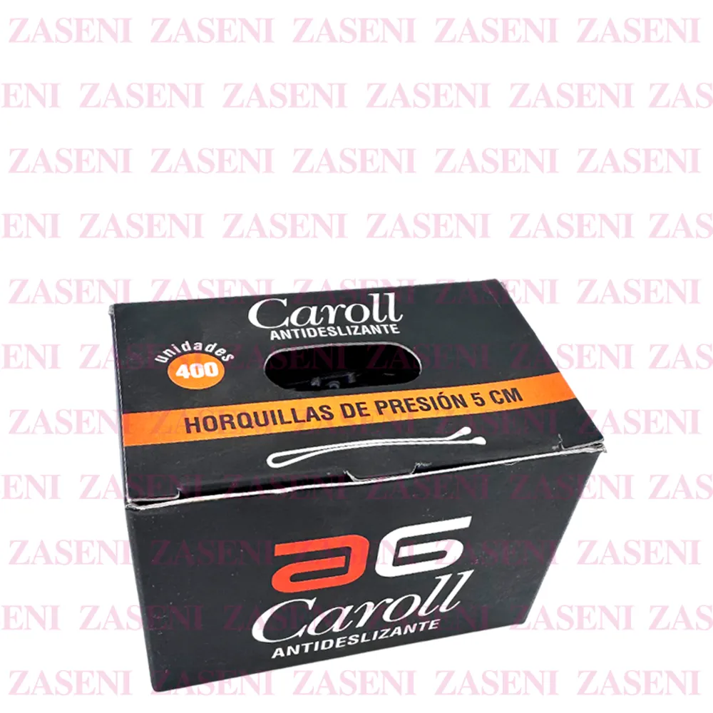 ASUER CAROLL HORQUILLAS DE PRESIÓN 5CM NEGRO MATE 400UDS