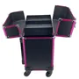 MALETA TROLLEY NEGRA Y FUCSIA