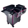 MALETA TROLLEY NEGRA Y FUCSIA