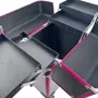 MALETA TROLLEY NEGRA Y FUCSIA