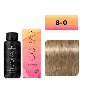 SCHWARZKOPF TINTE IGORA VIBRANCE Nº 8-0 RUBIO CLARO NATURAL 60ML