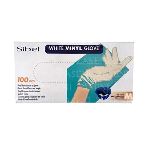 SIBEL GUANTES VINILO BLANCOS 100UDS TALLA M