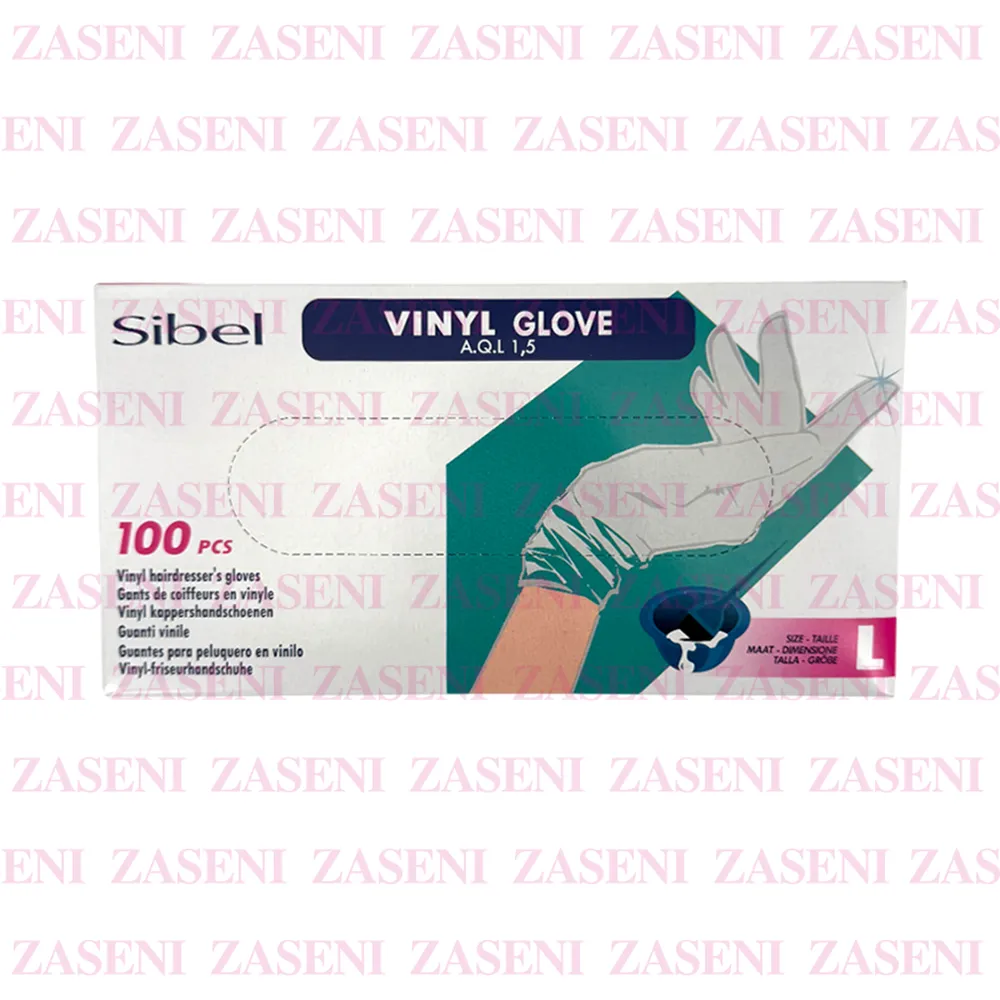 SIBEL GUANTES VINILO BLANCOS 100UDS TALLA L