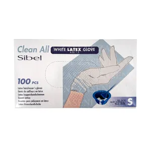 SIBEL GUANTES LÁTEX BLANCOS 100UDS TALLA S