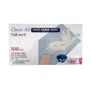 SIBEL GUANTES LÁTEX BLANCOS 100UDS TALLA L