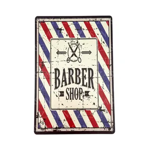 PÓSTER METÁLICO BARBER SHOP VINTAGE